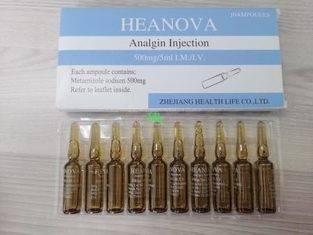 China Medicinas de la analgesia 500MG/5mL de la inyección del sodio de Metamizole proveedor