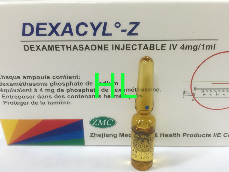 Inyección 4mg/ml de Dexamethasone de medicinas antiinflamatorias BP/USP